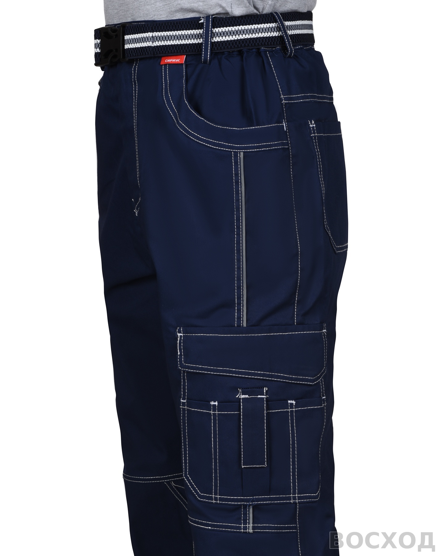 Костюм СИРИУС-ПРЕСТИЖ куртка, брюки, с черным и оранжевой отделкой