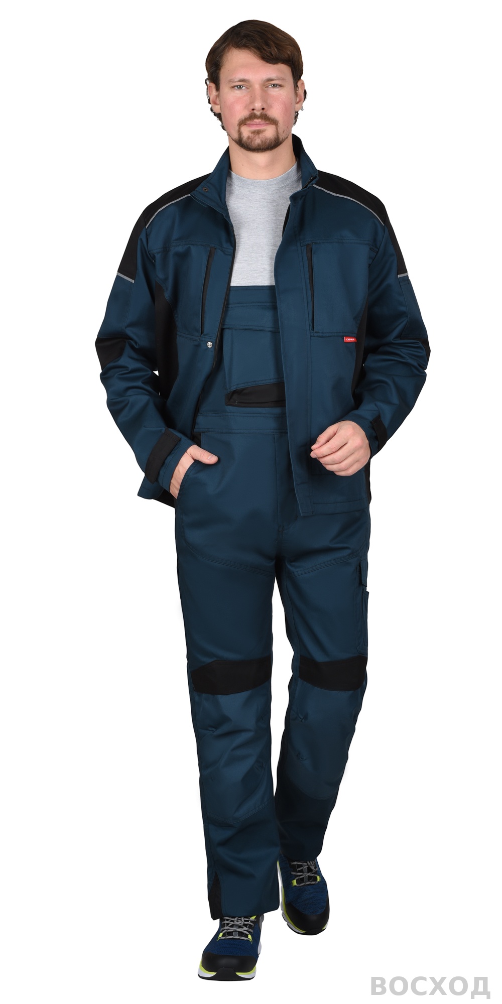 Костюм СИРИУС-ЦИТРИН куртка, полукомбинезон, с черным