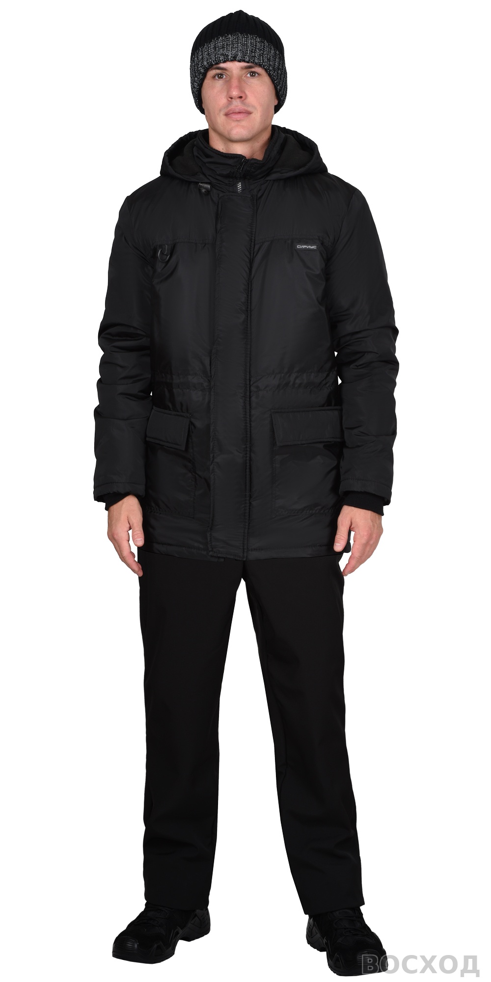 Куртка СИРИУС-ЛЕГАТ демисезонная, чёрная