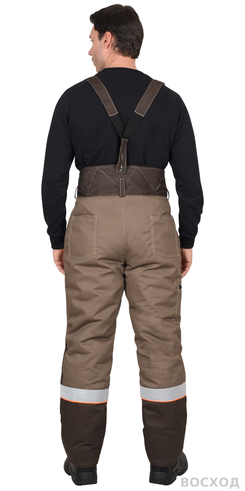 Костюм СИРИУС-РОДОС-РОСС зимний, куртка, брюки, светло- с тёмно-коричневым и СОП