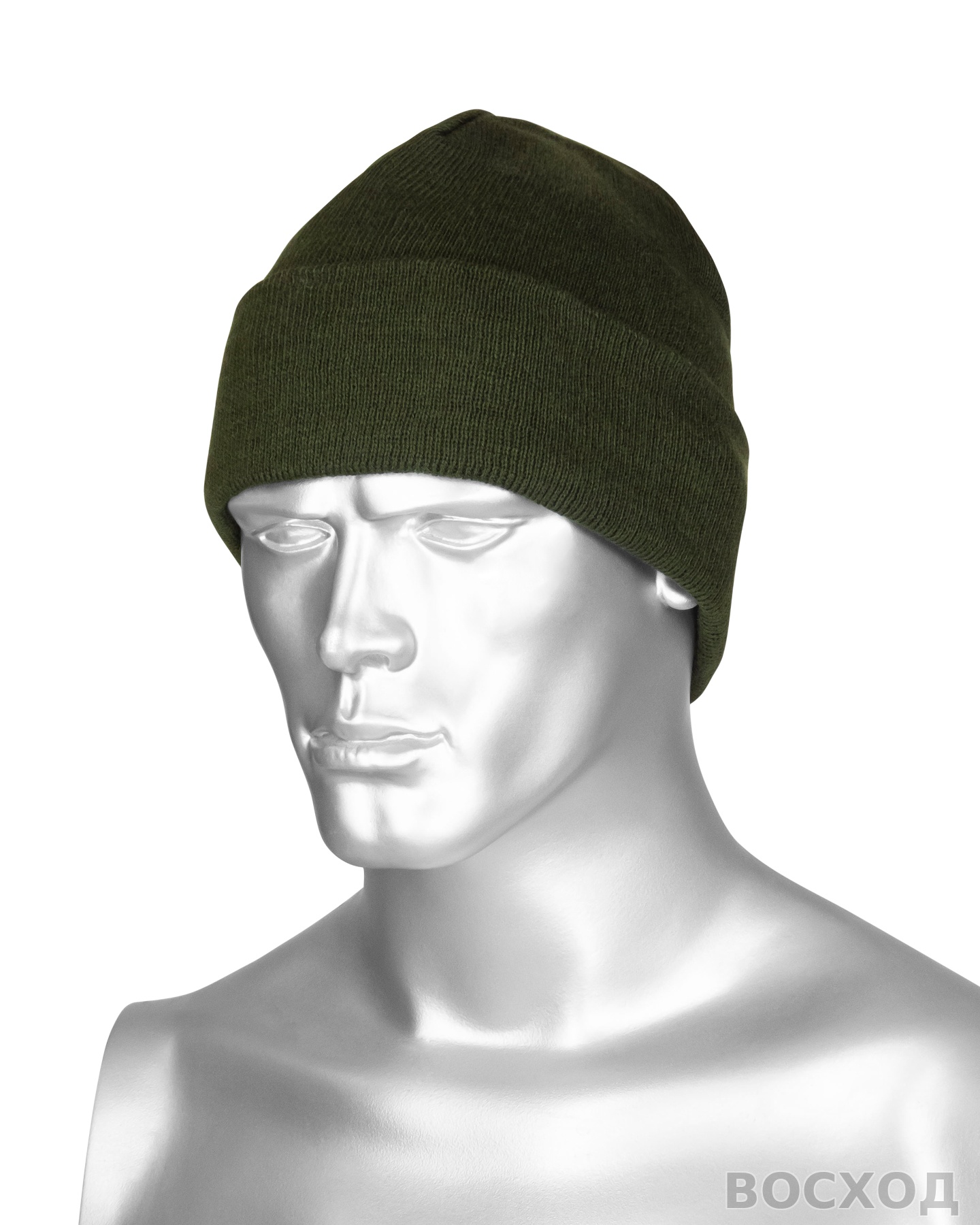 Шапка трикотажная олива
