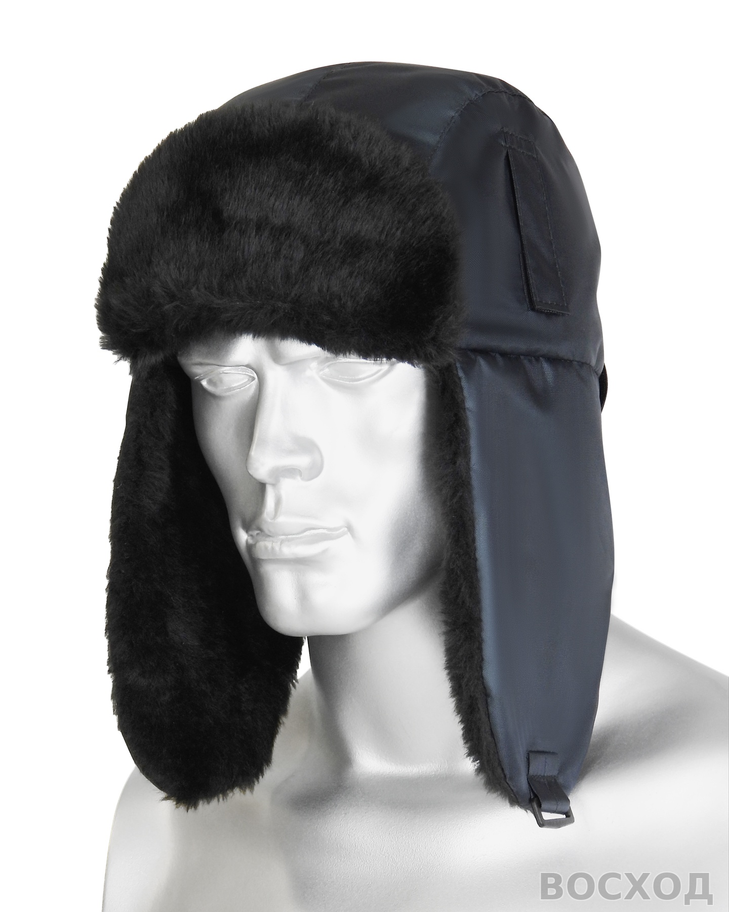 Шапка-ушанка СИРИУС-ЕВРО тёмно-серая