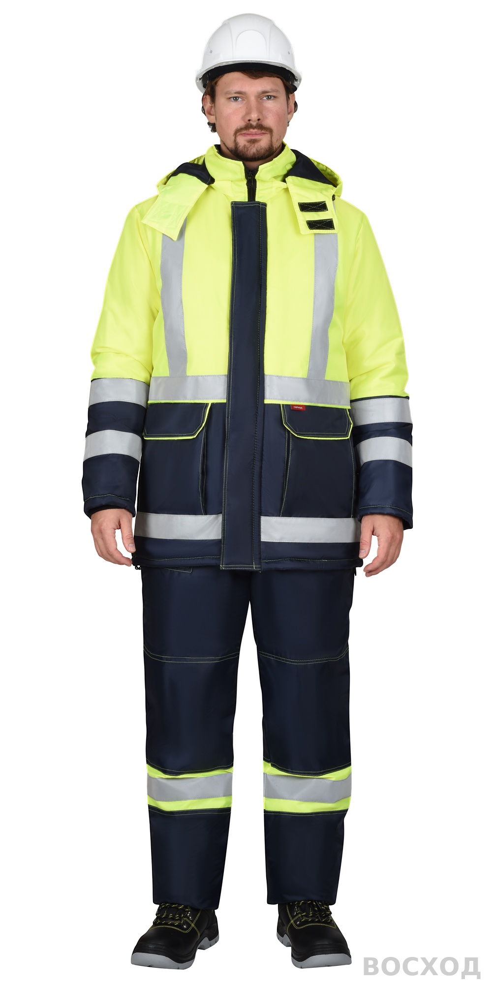 Костюм СИРИУС-ТЕРМИНАЛ зимний, куртка, п/к, с лимонным и СОП