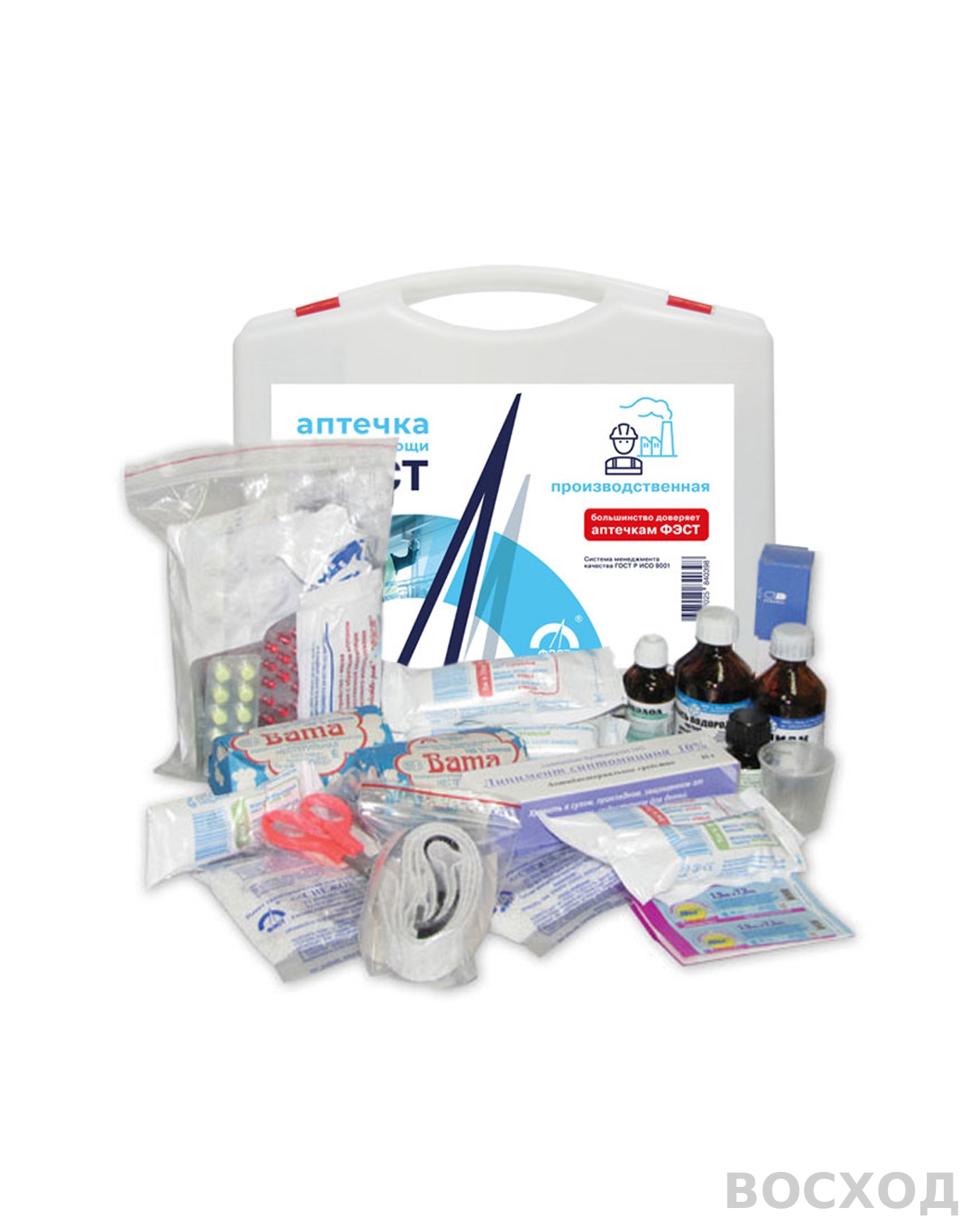 Аптечка ФЭСТ для промышленных предприятий (футляр-полистирол) №7.1, арт.1036 (х8)