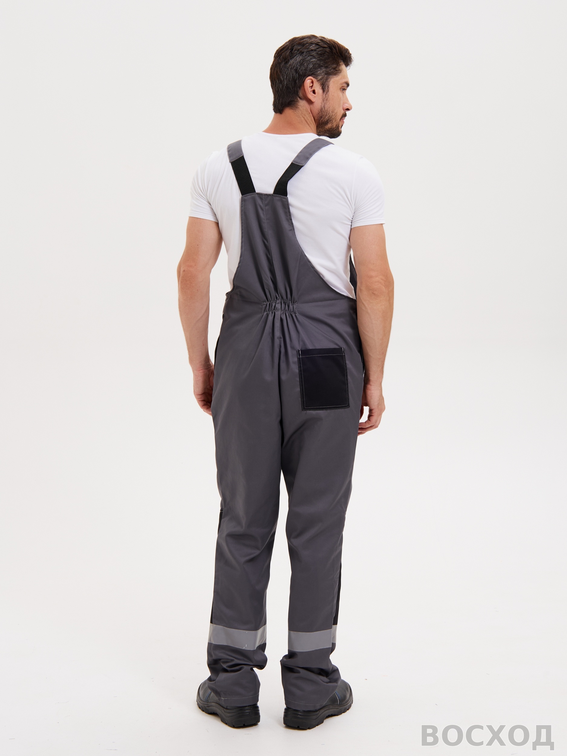 Костюм "Модуль", куртка+п/к, цв. т.серый/черн/св.серый р.48-50/170-176 - изображение 5